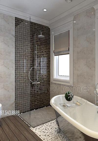  Phòng tắm kính 90 độ 